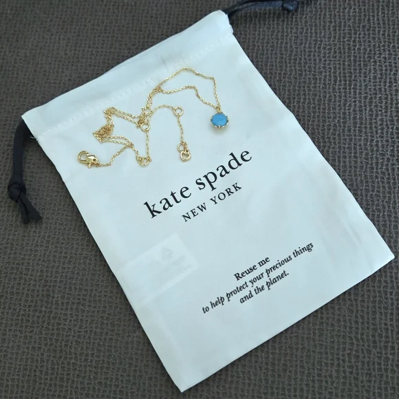 Kate Spade♠️ "That Sparkle" Turquoise🩵 Pendant Necklace - NWT - Picture 15 of 16